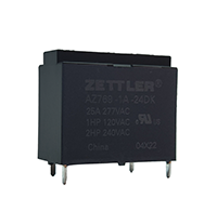 AZ769 Series 24 Volts (V) Nominal Coil Direct Current (DC) Voltage 25 Ampere (A) Miniature Power Relay AZ769 Series 24 Volts (V) Nominal Coil Direct Current (DC) Voltage 25 Ampere (A) Miniature Power Relay