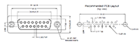 15 Position Female Vertical Printed Circuit Board (PCB) Mount D-Subminiature Connector 15 Position Female Vertical Printed Circuit Board (PCB) Mount D-Subminiature Connector